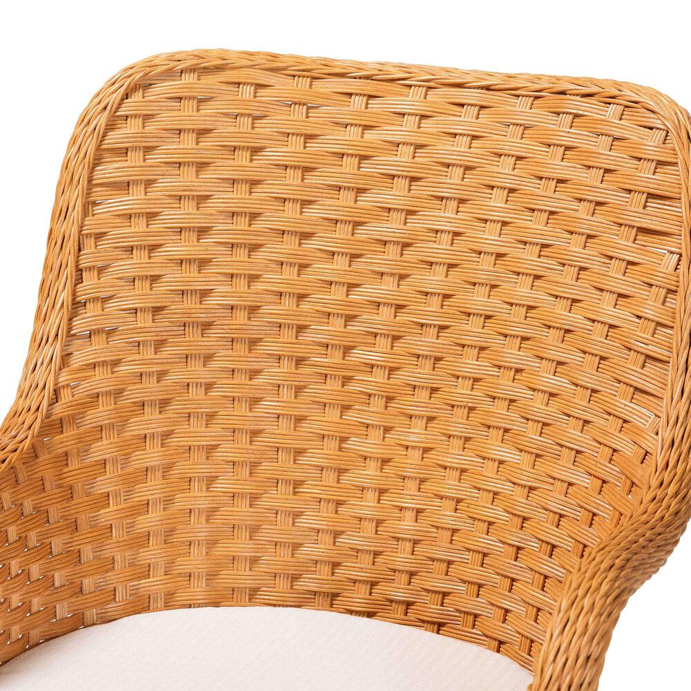 Baxton Studio Celsie Arm Chair in Light Honey, , large