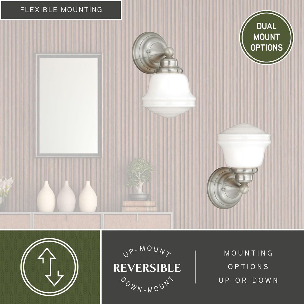 Vaxcel Huntley 1-Light Bathroom Vanity in Satin Nickel, , large