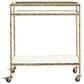 Ashley Plattfield Bar Cart in Antique Brass, White and Clear, , large