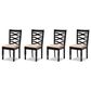 Baxton Studio Lanier Side Chair with Sand Cushion in Espresso Brown (Set of 4), , large