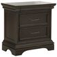 at HOME Caldwell 2 Drawer Nightstand in Caldwell Dark Brown with Black, , large