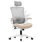 HOMLUX Swivel Ergonomic Office Chair with Headrest Lumbar Support in Beige, , large