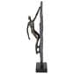 Maple and Jade People Climbing Decorative Sculpture in Bronze, Gray and Black, , large