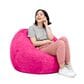 Jaxx 3" Round Bean Bag with Removable Cover in Fuchsia, , large