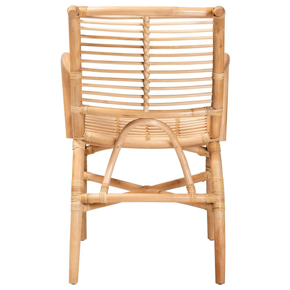 Baxton Studio Seminyak Lounge Chair in Natural Brown, , large