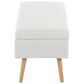Lumisource Storage Bench with Cream Cushion in Natural, , large
