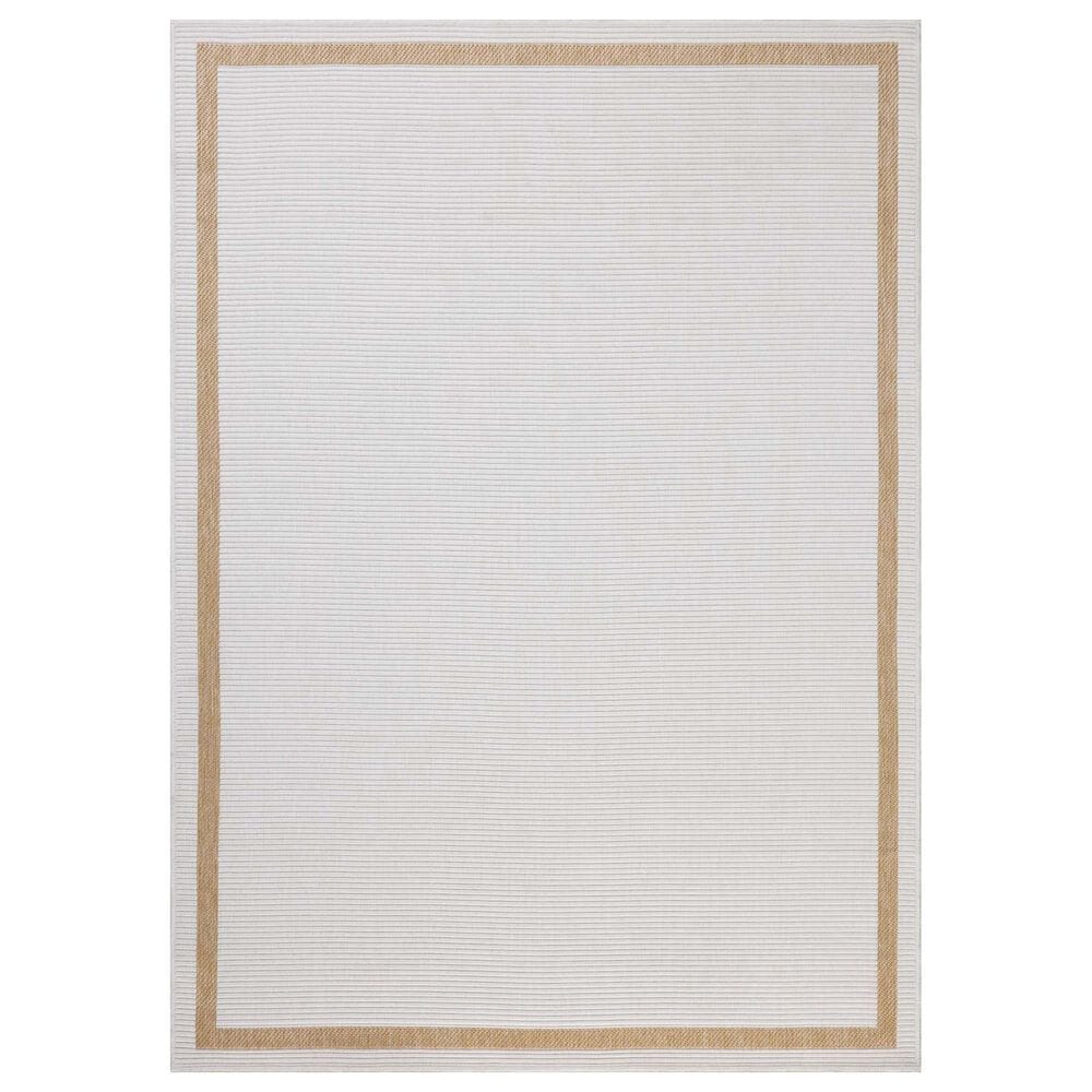 Loloi Easton Wheat and Ivory 2&#39;3&quot; x 3&#39;9&quot; Indoor/Outdoor Area Rug, , large