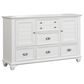 New Heritage Design Jamestown 6-Drawer Dresser in Brushed White, , large