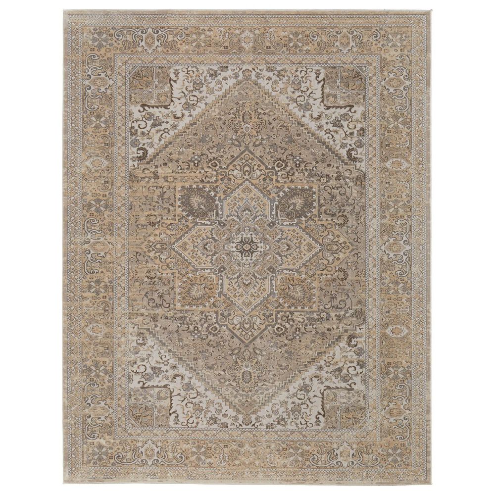 Feizy Celene 10" x 14" Beige and Brown Area Rug, , large
