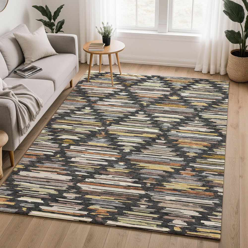 Dalyn Rug Company Kenner KN2 Black 9' x 12' Area Rug, , large