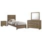 Crown Mark Valor 4-Piece Twin Bedroom Set in Light Brown, , large