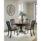 Ashley Clorazi 5-Piece Oval Dining Set in Black and Brown, , large