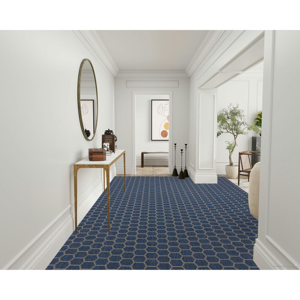 Nourison Twist Reversible 10&#39; x 14&#39; Blue Indoor/Outdoor Area Rug, , large