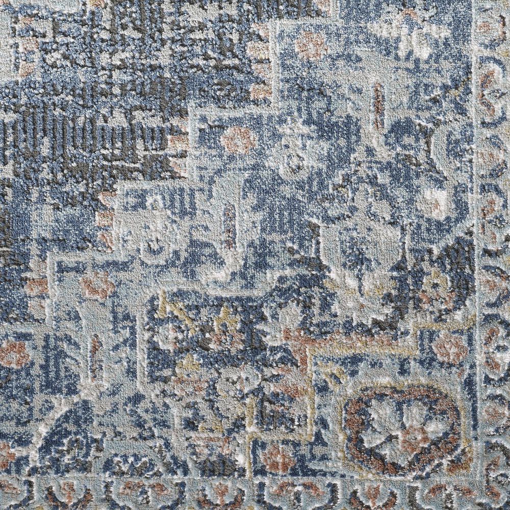 Central Oriental Orient Dorcie 3&#39;1&quot; x 5&#39;3&quot; Blue and Dark Grey Area Rug, , large