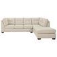 Ashley Falkirk 2-Piece Right Facing Sectional with Chaise in Parchment, , large