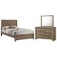 Crown Mark Valor 3-Piece Full Bedroom Set in Light  Brown, , large