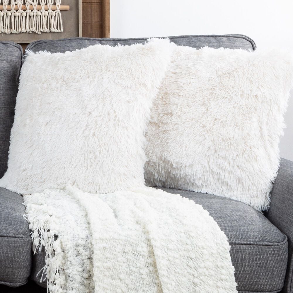 Timberlake 18&quot; Square Throw Pillow in White &#40;Set of 4&#41;, , large