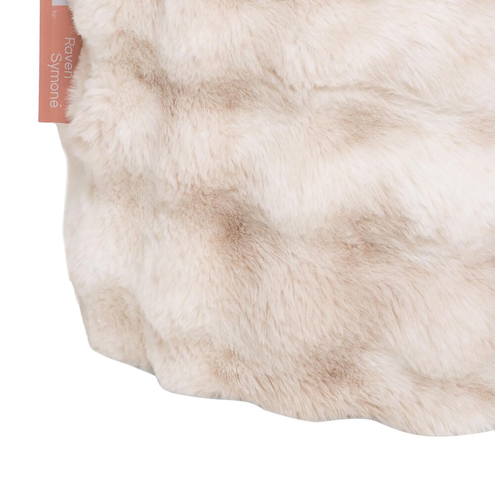 Jaxx Raven Round Accent Pouf in Phantom Cream, , large