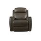 Bassett Douglas Leather Power Recliner in Sable, , large