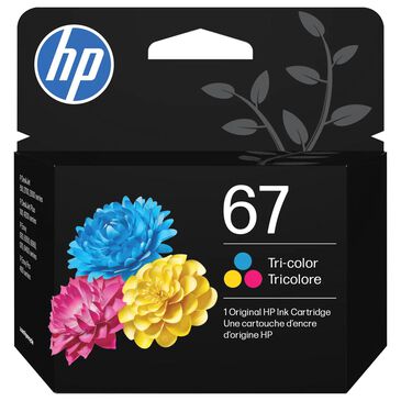 HP 67 Original Ink Cartridge in Yellow, Cyan and Magenta, , large