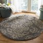 Safavieh Florida Shag SG460-8013 4" Round Grey and Beige Area Rug, , large