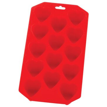 HIC Kitchen Heart Ice Tray and Baking Mold in Bright Red, , large