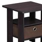 HOMLUX 1-Drawer End Table in Dark Walnut, , large