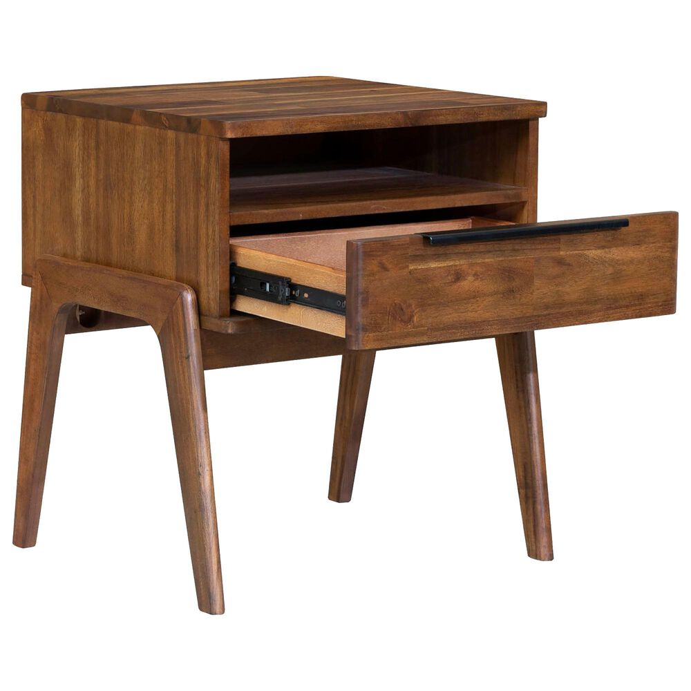 LH Imports Remix 1-Drawer Nightstand in Estelle Brown, , large