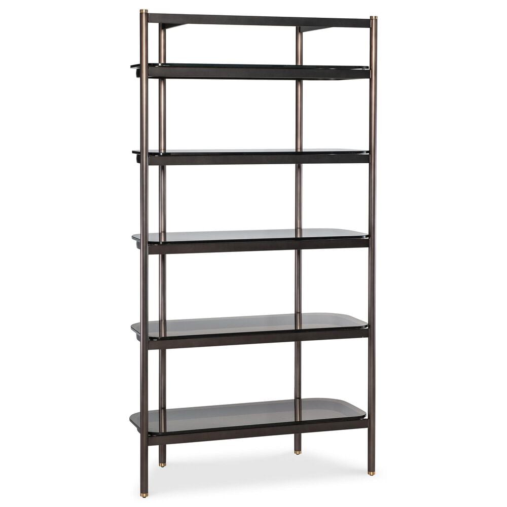Hooker Furniture Grayson 5-Shelf Etagere in Black and Gold, , large