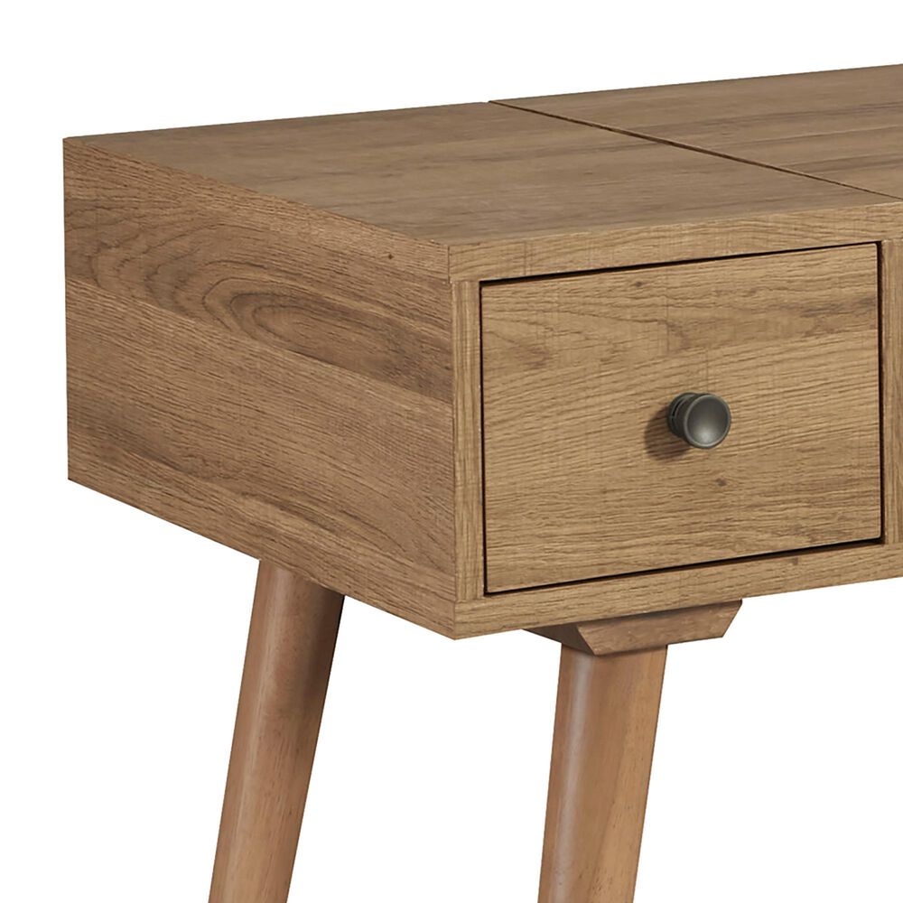 Ashley Thadamere Vanity with Stool in Light Brown, , large