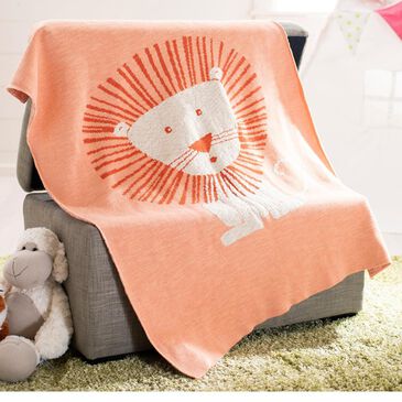 Safavieh Dandy Lion Throw in Orange/Natural, , large