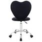 Impressions Vanity Heart Boucle Swivel Vanity Chair with Black Cushion in Matte Silver, , large