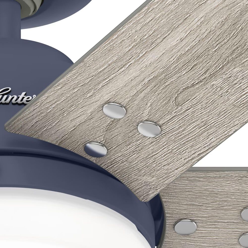 Hunter Pacer 44&quot; Ceiling Fan with LED Lights in Indigo Blue, , large