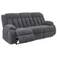 Ashley Observation Power Reclining Sofa with Drop Down Table in Steel Velvet, , large