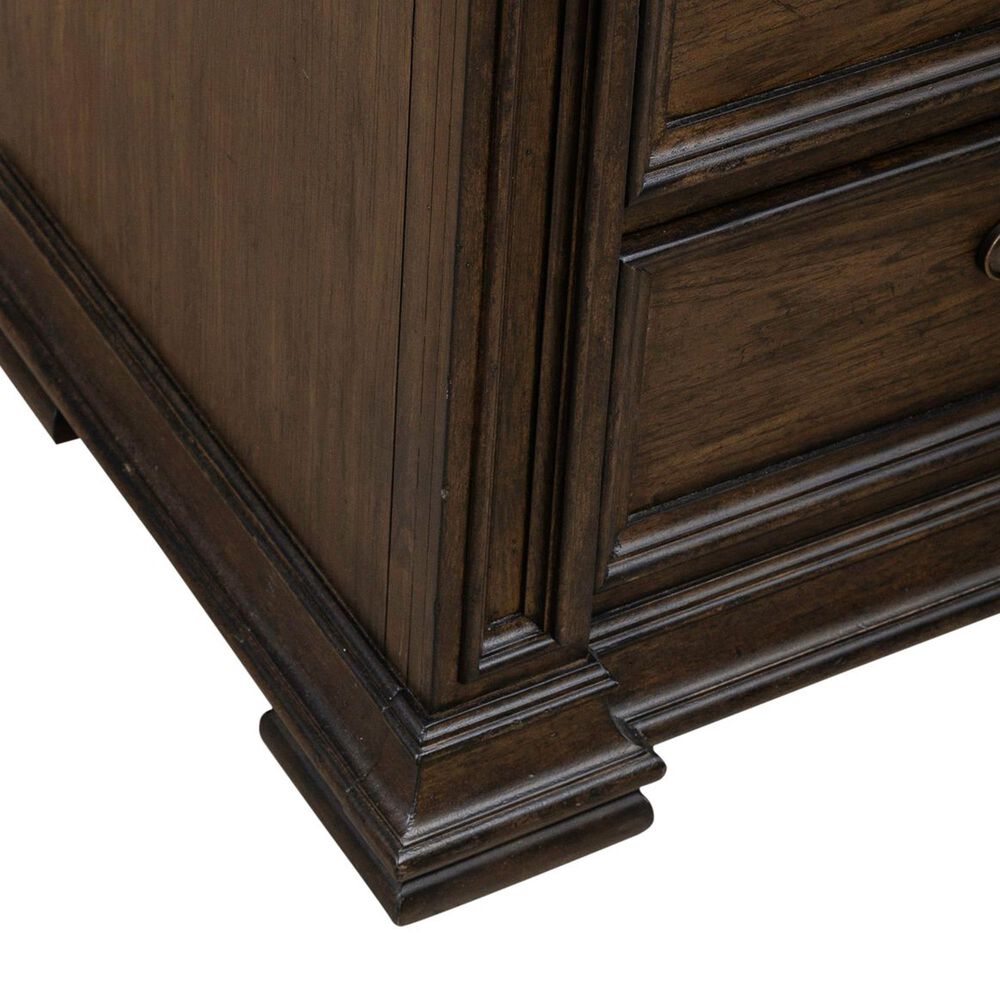 Belle Furnishings Provence Park 3-Drawer Nightstand in Chateau Brown, , large