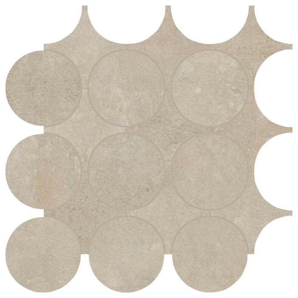Dal-Tile Rekindle Beige 13.5&quot; x 13.5&quot; Canvas Dot Porcelain Mosaic Sheet, , large