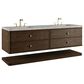 James Martin Allamari 72" Double Bathroom Vanity in Sable with 3 cm Victorian Silver Silestone Top and Rectangular Sinks, , large