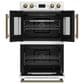 Forno Asti 30" Double Electric Wall Oven with Upper French Door in White, , large