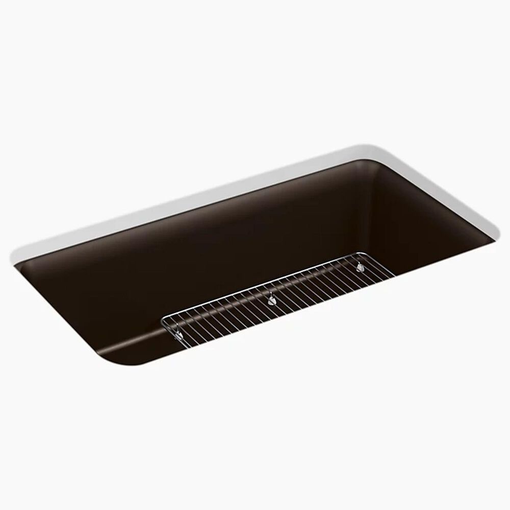 Kohler Cairn 33.5" Undermount Single-Bowl Kitchen Sink in Matte Brown, , large