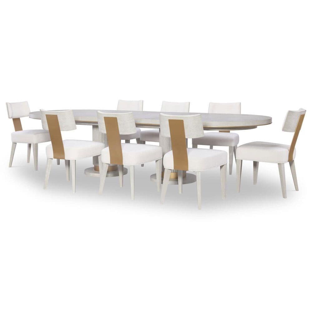 Legacy Classic Furn Direct Shp Miramar Upholstered Side Chair in Oyster and Brass, , large