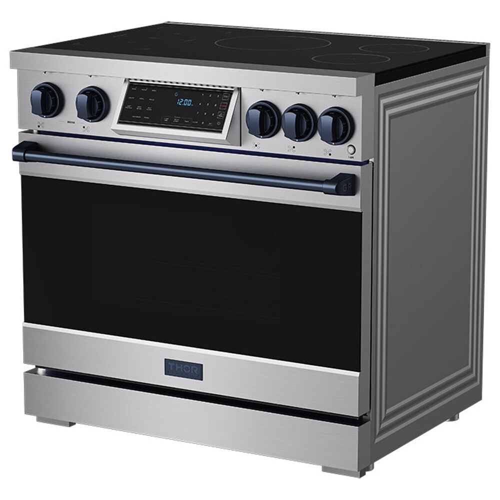 Thor Kitchen Gordon Ramsay 6.0 Cu. Ft. Professional Induction Range with Blue Color Kit Assembly in Stainless Steel, , large