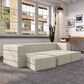 Jaxx Zipline 3-Piece Stationary Convertible Sleeper Sofa in Ivory Velvet, , large