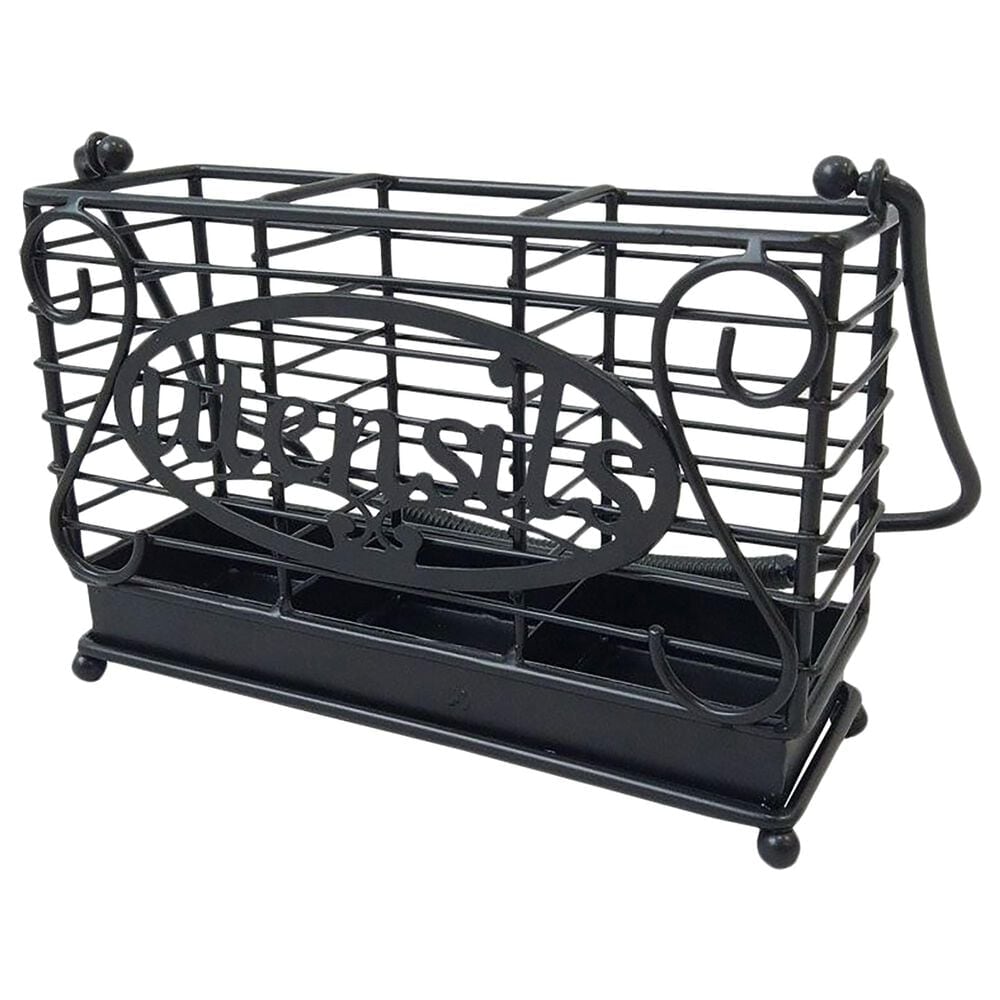 Lifetime Brands Mikasa Chit Chat Utensil Holder in Black, , large