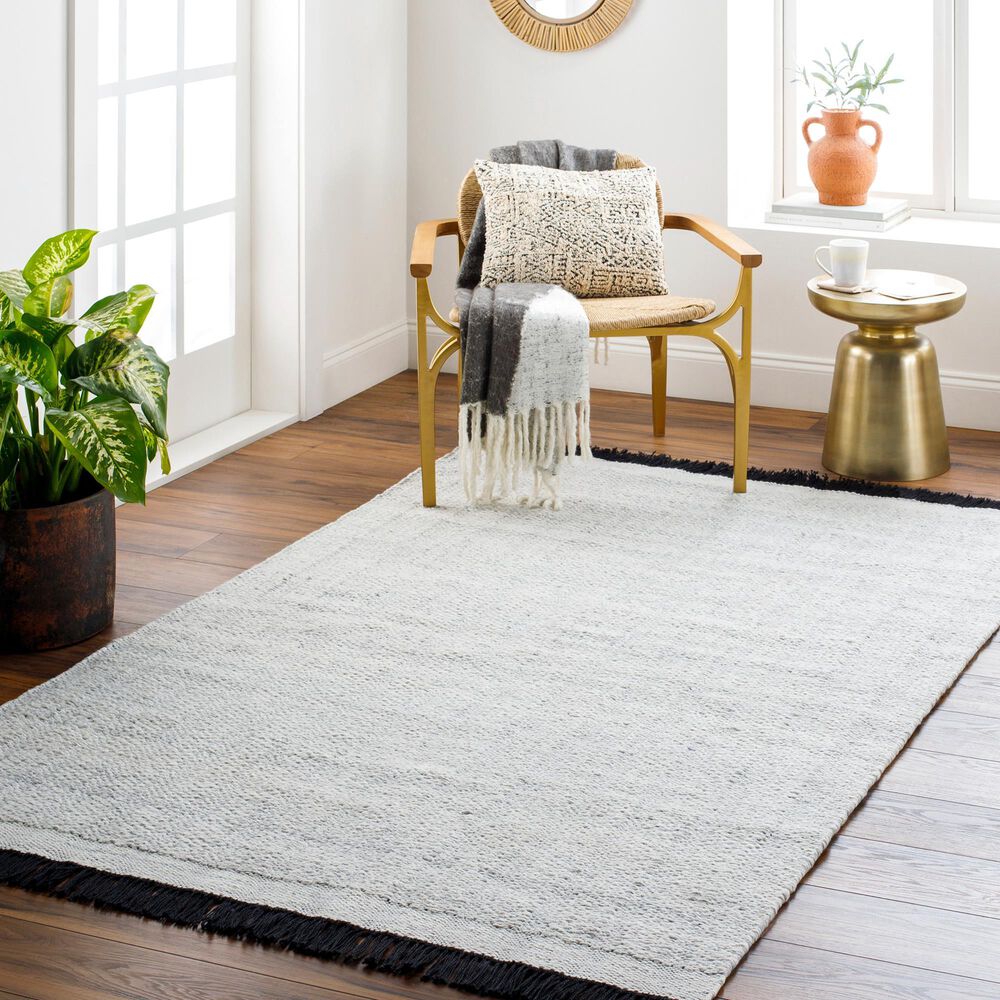 Surya Clover 9&#39; x 12&#39; Light Grey Area Rug, , large