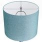 LumiSource Lenuxe 24" Metal Table Lamp with Turquoise Linen Shade in Brushed Nickel (Set of 2), , large