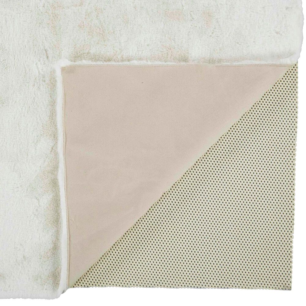 Feizy Luxe Velour White 4&#39; x 6&#39; Area Rug, , large