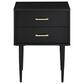Walker Edison Olivia 20" 2-Drawer Side Table in Black, , large