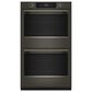 KitchenAid 2-Piece Kitchen Package with Black Ore 30" Smart Double Wall Oven and Black 30" Electric Cooktop, , large