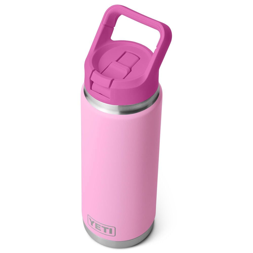 YETI Rambler 26 Oz Water Bottle with Color-Blocked Straw Cap in Power Pink and Wildflower, , large