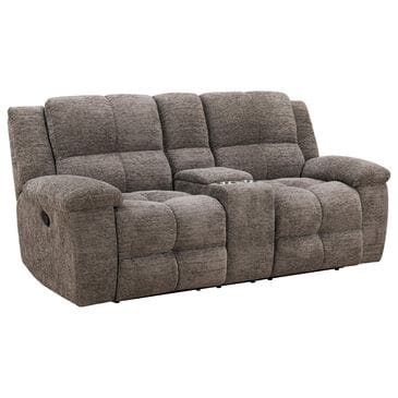 Simeon Collection Buster Manual Reclining Console Loveseat in Cabot Stone, , large